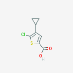 Structure of 5-Chloro-4-cyclopropylthiophene-2-carboxylic acid