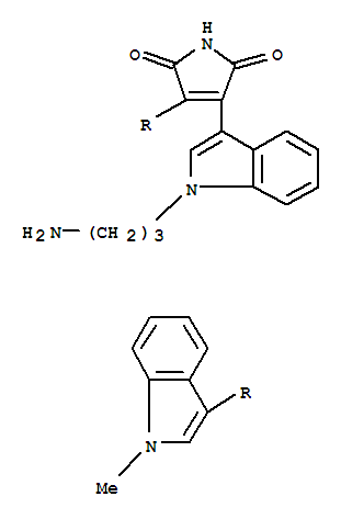 BISINDOLYLMALEIMIDE VIII ACETATE结构式