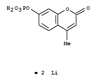 Structure of 4-METHYLUMBELLIFERYL PHOSPHATE, DILITHIUM SALT