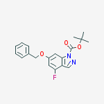 Structure of tert-Butyl 6-(benzyloxy)-4-fluoro-1H-indazole-1-carboxylate