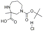 Chemical structure of 1-TERT-BUTYL 3-METHYL 1,4-DIAZEPANE-1,3-DICARBOXYLATE-HCL