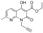 Structure of ethyl 4-hydroxy-7-methyl-2-oxo-1-(prop-2-ynyl)-1,2-dihydro-1,8-naphthyridine-3-carboxylate