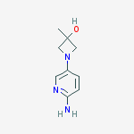 Structure of 1-(6-aminopyridin-3-yl)-3-methylazetidin-3-ol