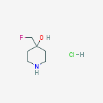 4-(fluoromethyl)piperidin-4-ol;hydrochloride结构式