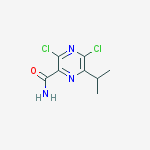 Structure of 3,5-Dichloro-6-isopropylpyrazine-2-carboxamide