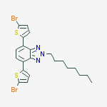 Structure of 9-(1-Octylnonyl)-2,7-bis(4,4,5,5-tetramethyl-1,3,2-dioxaborolan-2-yl)-9H-carbazole polymer with 4,7-bis(5-bromo-2-thienyl)-2-octyl-2H-benzotriazole