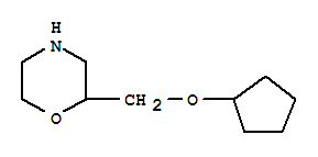 Structure of MORPHOLINE,2-[(CYCLOPENTYLOXY)METHYL]-