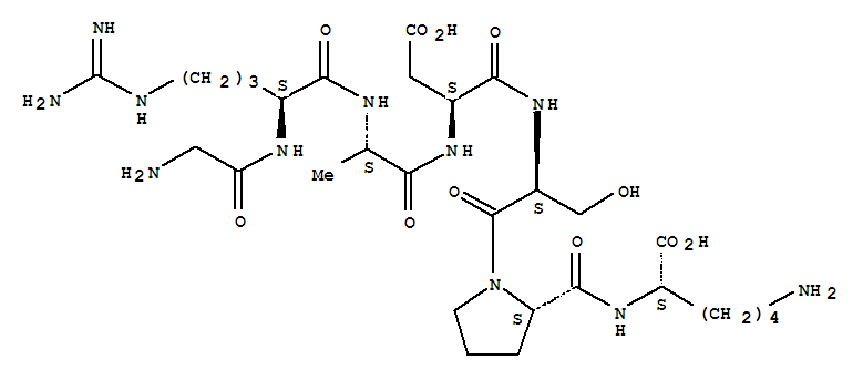 Structure of H-GLY-ARG-ALA-ASP-SER-PRO-LYS-OH