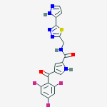 Structure of N-[[5-(1H-pyrazol-5-yl)-1,3,4-thiadiazol-2-yl]methyl]-4-(2,4,6-trifluorobenzoyl)-1H-pyrrole-2-carboxamide