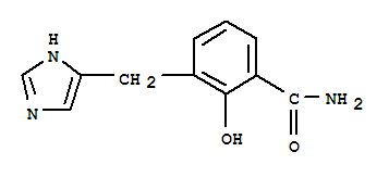 Structure of 2-HYDROXY-3-(1H-IMIDAZOL-4-YLMETHYL)-BENZAMIDE