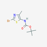 Tert-butyl N-(2-bromo-4-methyl-1,3-thiazol-5-yl)carbamate结构式