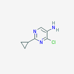 Structure of 4-chloro-2-cyclopropylpyrimidin-5-amine