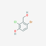 Structure of 4-bromo-2-chloro-3-(hydroxymethyl)phenol