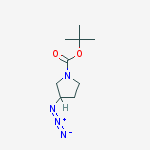 1-Pyrrolidinecarboxylic acid, 3-azido-, 1,1-dimethylethyl ester, (3S)-结构式