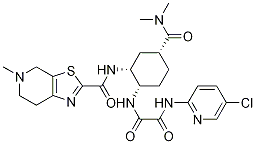 Structure of EthanediaMide, N1-(5-chloro-2-pyridinyl)-N2-[(1S,2R,4R)-4-[(diMethylaMino)carbonyl]-2-[[(4,5,6,7-tetrahydro-5-Methylthiazolo[5,4-c]pyridin-2-yl)carbonyl]aMino]cyclohexyl]-