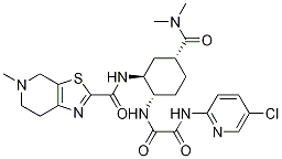 Structure of EthanediaMide, N1-(5-chloro-2-pyridinyl)-N2-[(1S,2S,4R)-4-[(diMethylaMino)carbonyl]-2-[[(4,5,6,7-tetrahydro-5-Methylthiazolo[5,4-c]pyridin-2-yl)carbonyl]aMino]cyclohexyl]-