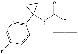 Chemical structure of tert-Butyl 1-(4-fluorophenyl)cyclopropylcarbamate