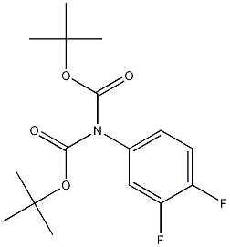 4-[N,N-Bis(tert-butoxycarbonyl)amino]-1,2-difluorobenzene结构式