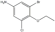 3-溴-5-氯-4-乙氧基苯胺结构式