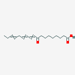 Structure of 10,12,15-Octadecatrienoic acid, 9-oxo-, (10E,12Z,15Z)-