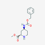 (2S,4S)-Methyl4-(benzyloxycarbonylaMino)piperidine-2-carbo-xylate结构式