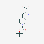 Structure of 2-amino-3-[1-(tert-butoxycarbonyl)piperidin-4-yl]propanoic acid