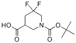 N-boc-5,5-二氟哌啶-3-甲酸结构式