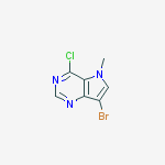 Structure of 7-bromo-4-chloro-5-methyl-5H-pyrrolo[3,2-d]pyrimidine