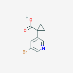 1-(5-bromopyridin-3-yl)cyclopropane-1-carboxylic acid结构式