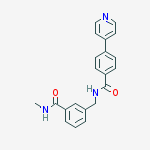 N-methyl-3-[[(4-pyridin-4-ylbenzoyl)amino]methyl]benzamide结构式