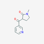(R,S)-1-METHYL-3-NICOTINOYLPYRROLIDONE结构式