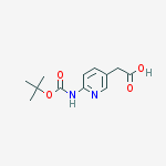 Structure of (6-tert-butoxycarbonylamino-pyridin-3-yl)-acetic acid