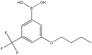 3-丁氧基-5-三氟甲基苯硼酸结构式