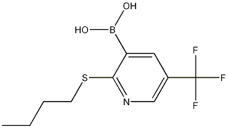 2-(Butylthio)-5-(trifluoromethyl)pyridin-3-ylboronic acid结构式