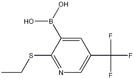 2-乙基硫代-5-三氟甲基吡啶-3-硼酸结构式