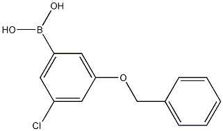 3-苄氧基-5-氯苯硼酸结构式