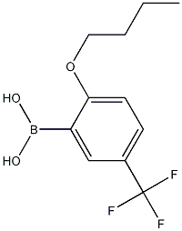 2-丁氧基-5-(三氟甲基)苯硼酸结构式