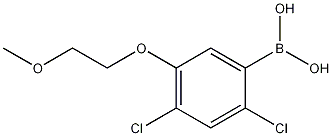 2,4-Dichloro-5-(2-methoxyethoxy)phenylboronic acid结构式