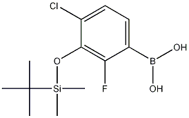 Structure of 3-(t-Butyldimethylsilyloxy)-4-chloro-2-fluorophenylboronic acid