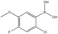 2-Chloro-4-fluoro-5-methoxyphenylboronic acid结构式