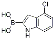 Chemical structure of 4-Chloro-1h-indole-2-boronic acid
