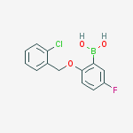 Structure of [2-[(2-chlorophenyl)methoxy]-5-fluorophenyl]boronic acid