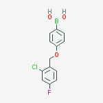 [4-[(2-chloro-4-fluorophenyl)methoxy]phenyl]boronic acid结构式