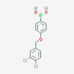 Structure of [4-[(3,4-dichlorophenyl)methoxy]phenyl]boronic acid