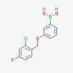 Structure of [3-[(2-chloro-4-fluorophenyl)methoxy]phenyl]boronic acid