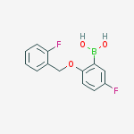 [5-fluoro-2-[(2-fluorophenyl)methoxy]phenyl]boronic acid结构式