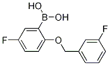 5-Fluoro-2-(3-fluorophenylmethoxy)phenylboronic acid结构式