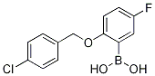 [2-[(4-chlorophenyl)methoxy]-5-fluorophenyl]boronic acid结构式