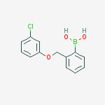 [2-[(3-chlorophenoxy)methyl]phenyl]boronic acid结构式