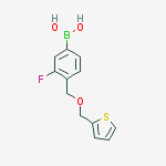 [3-fluoro-4-(thiophen-2-ylmethoxymethyl)phenyl]boronic acid结构式